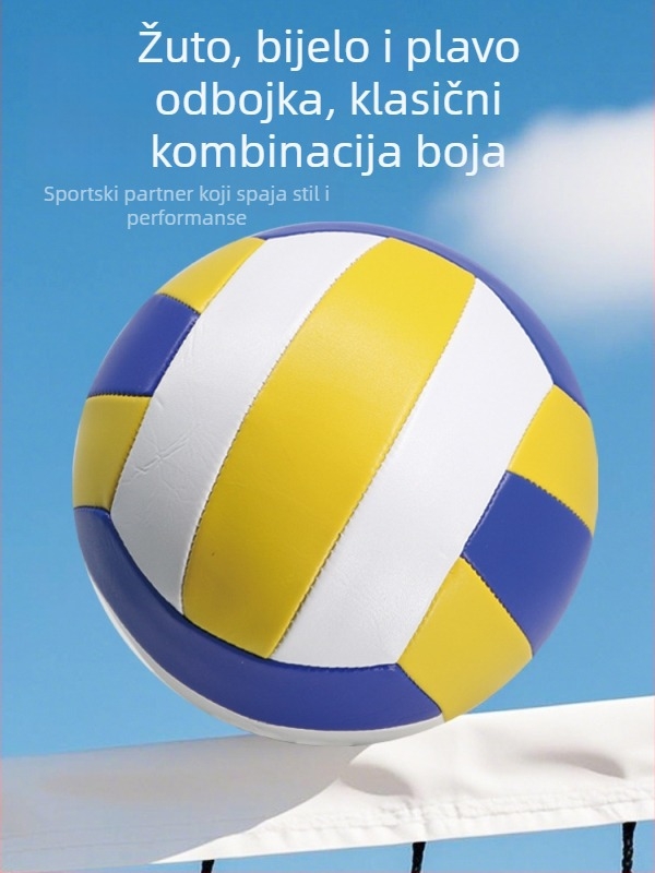 Dvoranska odbojkaška trening lopta, PU materijal, šivanje strojem, prilagodljivo
