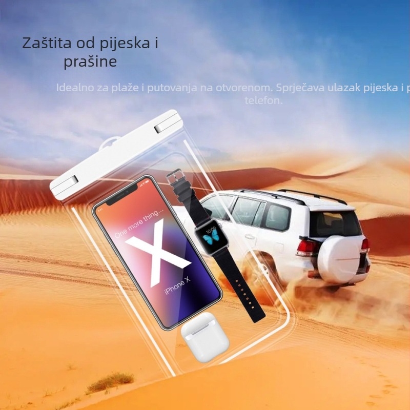 Vodootporna torbica za telefon – osjetljiva na dodir, prijenosne veličine, PVC+ABS materijal, kapacitet 6.5/6.8/8.2 L, otisnuto logo
