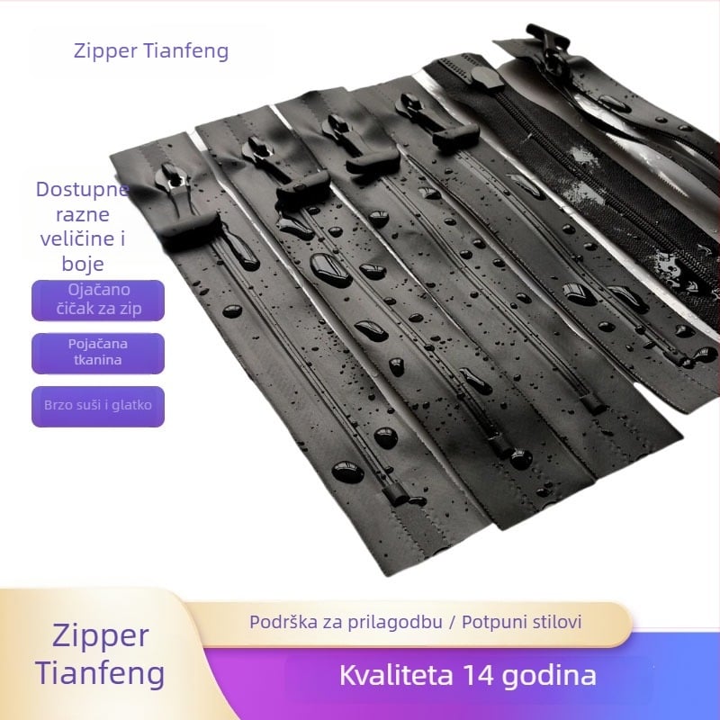 Najlon vodootporan zip s zatvorenim krajem; Značka: Lala hand