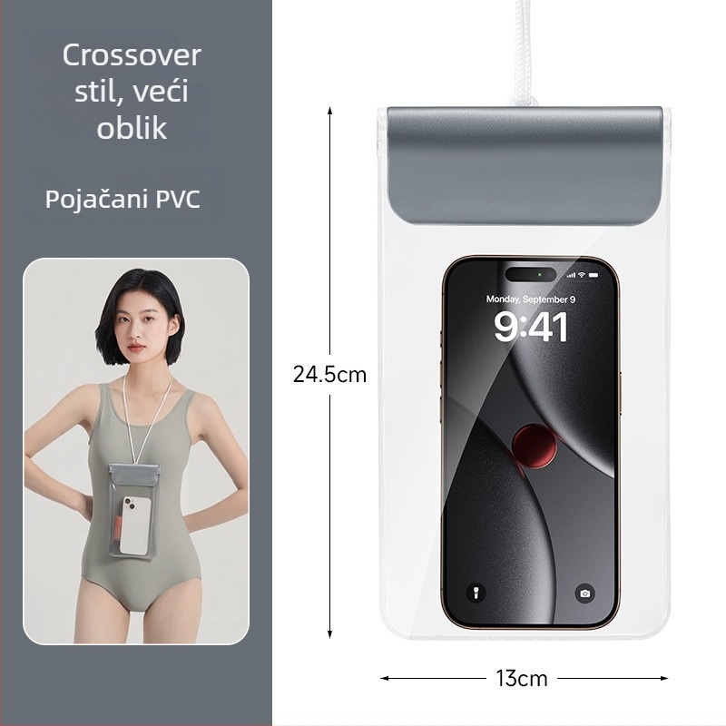 Vodootporna torbica za telefon s dodirnim zaslonom, PVC konstrukcija, vodootporna tkanina, mogućnost logotipa, šifra proizvoda Td–m001–9