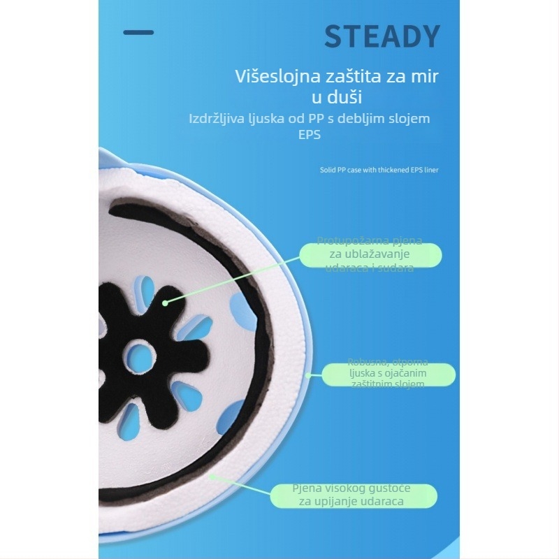 Dječja kaciga za biciklizam, rolanje i skejt (Materijal: EPP; Vrsta kacige: polu-kaciga; Za djecu; Pogodno za skuter)