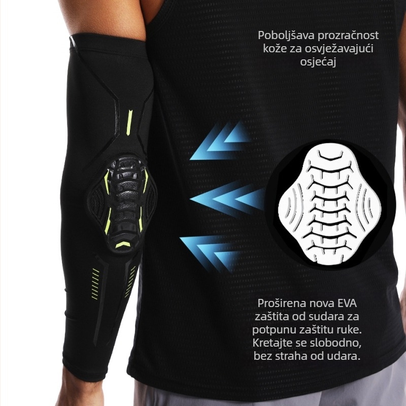 Košarkaški zaštitnik lakta, ultra-tanki rukav s ćelijskom strukturom, unisex za vožnju bicikla i planinarenje