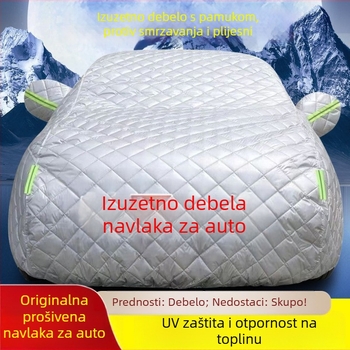 Gusta auto navlaka, zaštita od grada i smrzavanja, kiše, snijega i sunca, izolacija topline, universalna za sva godišnja doba