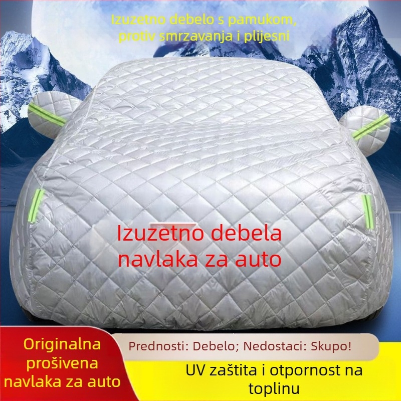 Gusta auto navlaka, zaštita od grada i smrzavanja, kiše, snijega i sunca, izolacija topline, universalna za sva godišnja doba