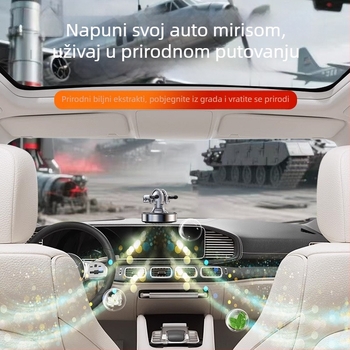 Automobilski aromaterapijski ukras s metalnim držačem parfema, osmanthus cvjetni miris, sadržaj ispod 5 ml, isparavanje preko 90 dana