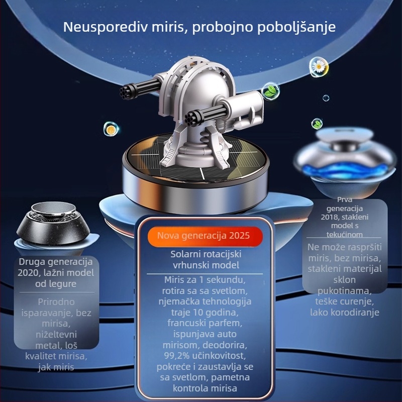 Automobilski aromaterapijski ukras s metalnim držačem parfema, osmanthus cvjetni miris, sadržaj ispod 5 ml, isparavanje preko 90 dana