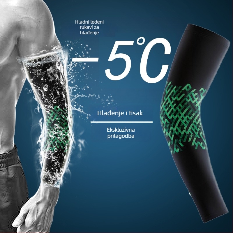 Vanjski rukav za sport s logom, poliester, prilagodljivo, UV zaštita, odrasli muškarci