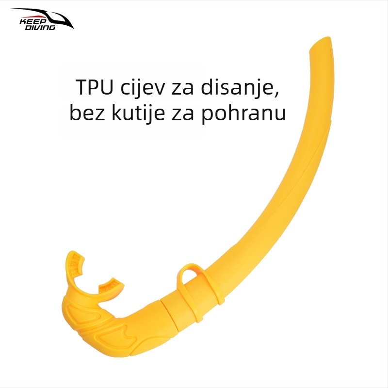 Šnorkelska dišna cijev od silikona/TPU, mekana, prenosiva s kutijom za pohranu, za odrasle i djecu