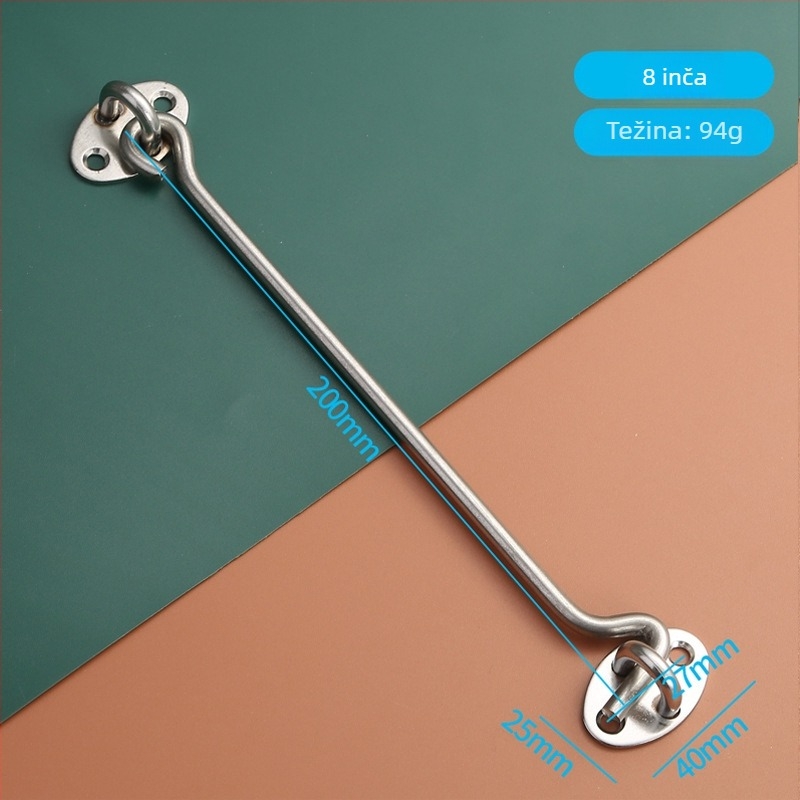 Nerđajući čelični kuku za prozor – za drvene prozore i vrata, ograničivač i brava, polirani završetak, novi kineski stil