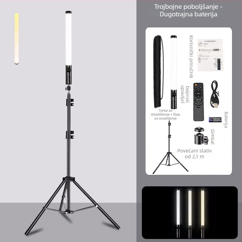 Prijenosna RGB rasvjeta za fotografiju, USB napajanje, 23W, 3200K boja temperature, E27 utičnica