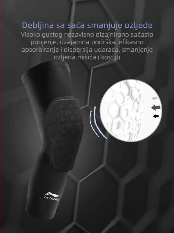Li-Ning košarkaški koljeni štitnici – poliester vlakno, univerzalna upotreba, zaštita listova