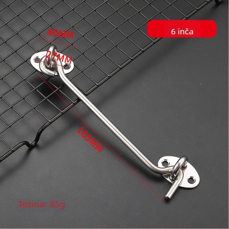 Okno kuka od nehrđajućeg čelika, brušeni završetak, za vjetrovatna vrata i prozore, model: prozorska kuka, marka: Dawei, stil: moderni i minimalistički