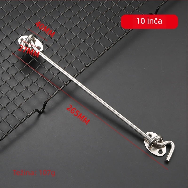 Okno kuka od nehrđajućeg čelika, brušeni završetak, za vjetrovatna vrata i prozore, model: prozorska kuka, marka: Dawei, stil: moderni i minimalistički