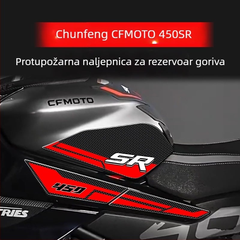 Naljepnica za spremnik goriva CFMOTO 450SR – protivklizna, otporna na habanje, vodootporna 3D epoksidna smola