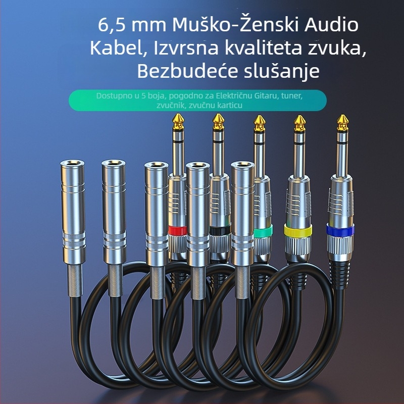 Wj audio kabel, zlatno obloženi vodovi, bezoksidno bakreno jezgro, ROHS certifikat