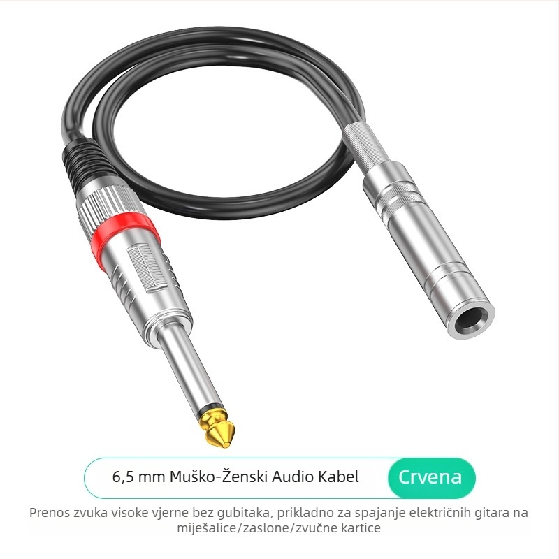 Wj audio kabel, zlatno obloženi vodovi, bezoksidno bakreno jezgro, ROHS certifikat