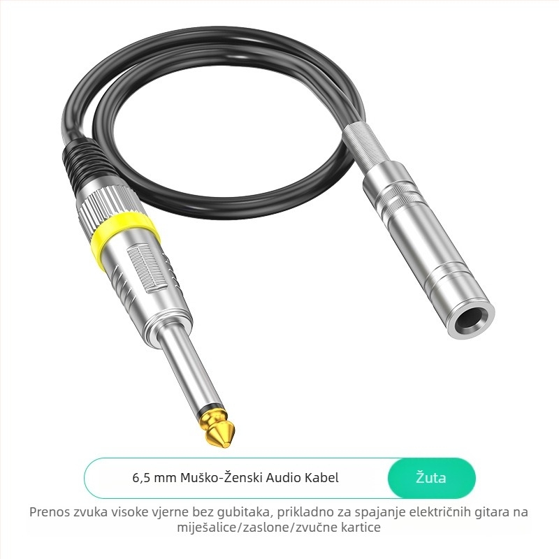 Wj audio kabel, zlatno obloženi vodovi, bezoksidno bakreno jezgro, ROHS certifikat