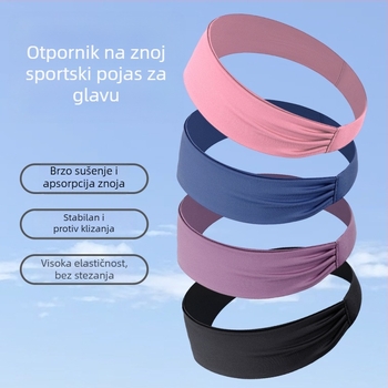 Najlonska sportska traka za glavu, upija znoj, protuklizna, za trčanje, fitness i jogu