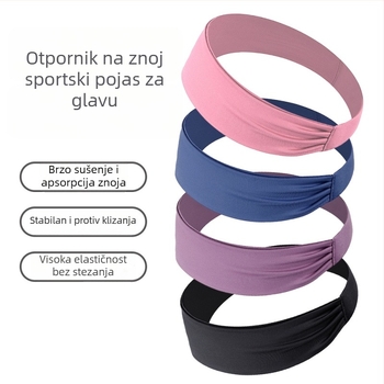 Najlonska sportska traka za glavu, upija znoj, protuklizna, za trčanje, fitness i jogu
