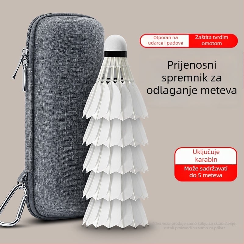 Kutija za pohranu opreme za badminton - prenosiva vodootporna tvrda futrola, zaštita od tlaka, platnena