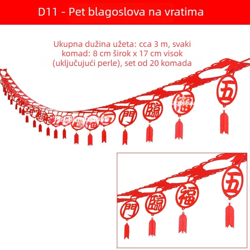 Dekoracije za Novu godinu 2026: konjski znak — girlande, fenjeri i viseći ukrasi za kućnu dekoraciju — Dense apricot, materijal flanel, uzorak zodijak znak, kategorija: rekviziti za raspored stranice