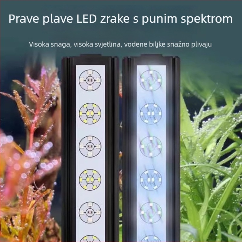Akvarijsko osvjetljenje – puni spektar, 15W, aluminijska legura, upravljanje mobitelom, 1 kg