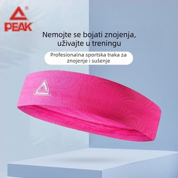 Peak pamukasta sportska traka za glavu, upija znoj, prozračna, brzo se suši, udobna i elastična, unisex