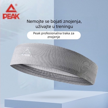 Peak pamukasta sportska traka za glavu, upija znoj, prozračna, brzo se suši, udobna i elastična, unisex