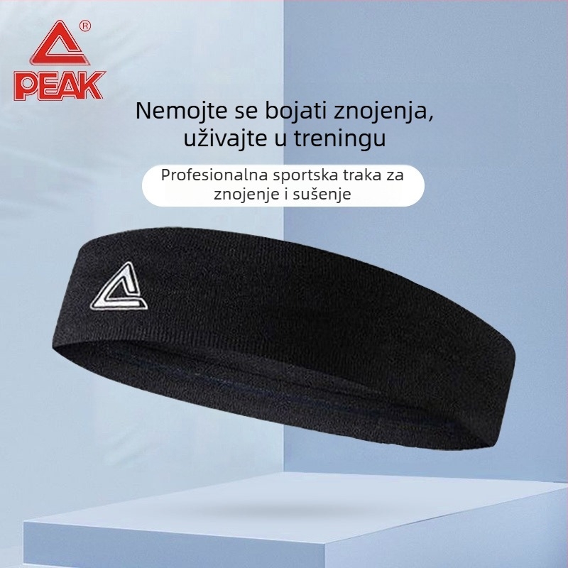 Peak pamukasta sportska traka za glavu, upija znoj, prozračna, brzo se suši, udobna i elastična, unisex
