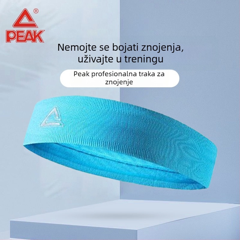 Peak pamukasta sportska traka za glavu, upija znoj, prozračna, brzo se suši, udobna i elastična, unisex
