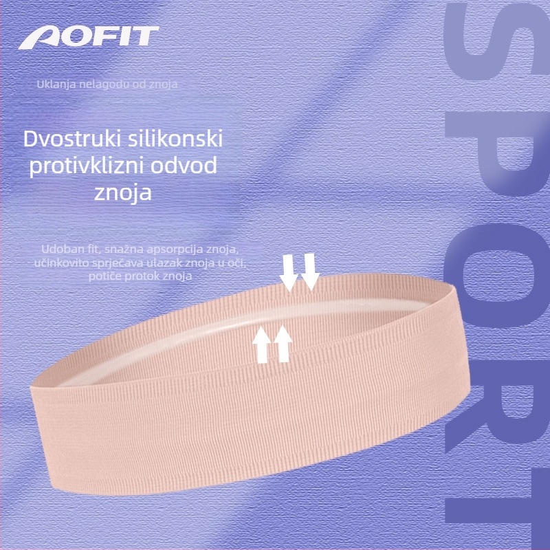 Sportska traka za glavu s upijanjem znoja, za trčanje i košarku, ženska fitness traka za kosu