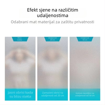 Elektrostatni stakleni film za privatnost – propušta svjetlo, ali nije proziran, geometrijski uzorak, za ured i dnevni boravak
