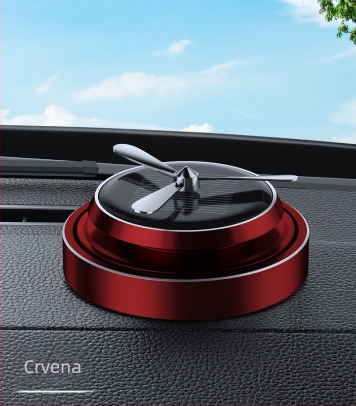 Automobilska aromaterapijska ukrasa sa solarnom rotacijom – Materijal sjedala: aluminijska legura, drvenasti ton mirisa, Osmanthus Sea Lemon miris, isparavanje 1–15 dana