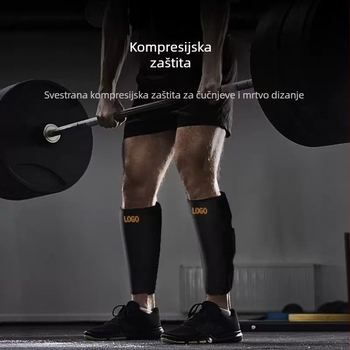 Zaštitne kompresijske potkoljenice – legging kompresijske rukave za trčanje i lopte; štite potkoljenicu; glavni materijal: Ok tkanina/uroni materijal; kategorija: legging; pogodno za nogomet, košarku, tenis, odbojku, trčanje i badminton