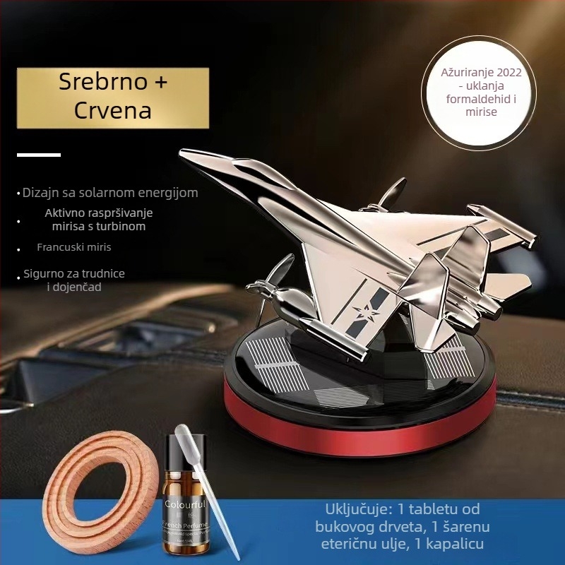 Premium držač parfema za automobil s dizajnom borbenog zrakoplova i solarne rotacije