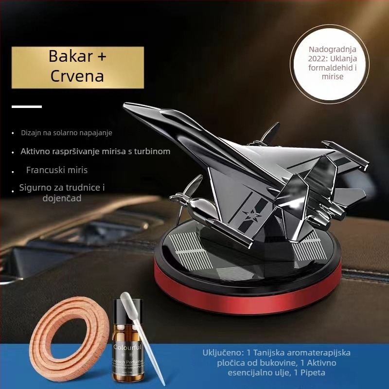 Premium držač parfema za automobil s dizajnom borbenog zrakoplova i solarne rotacije