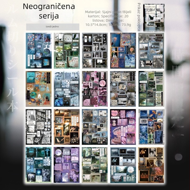 DIY naljepnice za kartice s korejskim papirnim izrezom, ručna dekoracija dnevnika, matirani zaslonski film, OEM prerada