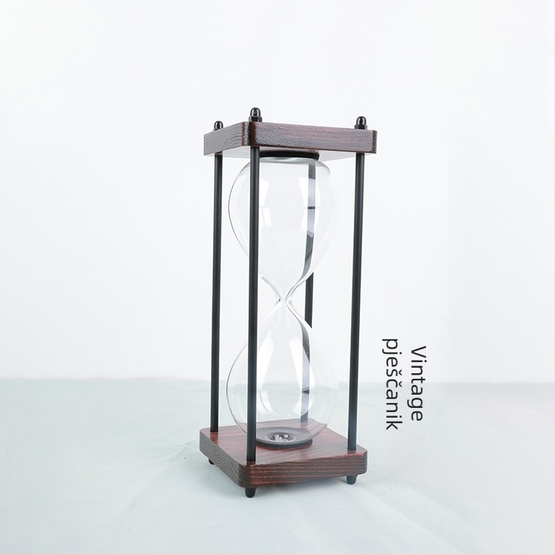 Sat s pijeskom od stakla s mogućnošću samostalnog punjenja pijeskom, drveno DIY graviranje, viseća dekoracija