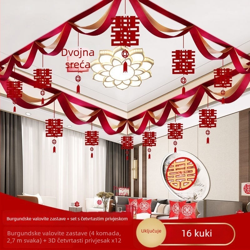 Set dekoracije mjesta za vjenčanje – saten tkanina, trake, za vjenčanja, rekviziti za dekoraciju prostora