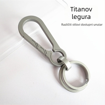 Kljucni lanac od titanijskog legura, monolitni dizajn, privjesak titanijskog legura, moderni minimalistički stil