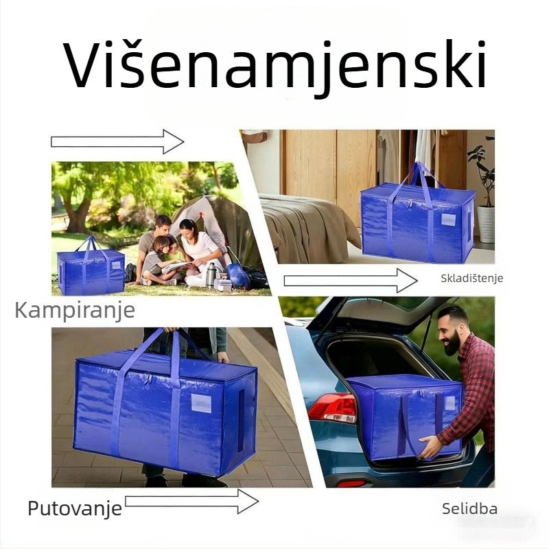 Torba za preseljenje za pakiranje, stil ručne torbe, PE materijal, model ycl026, višenamjenska, za preseljenje