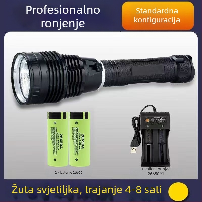 Ručna vodootporna potapajuća LED svjetiljka, 3000 lm, punjiva 26650 baterija, 4,2 V