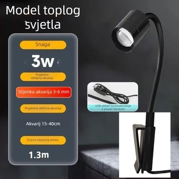 LED reflektor za akvarij s tri tajmera za ribe i vodene biljke