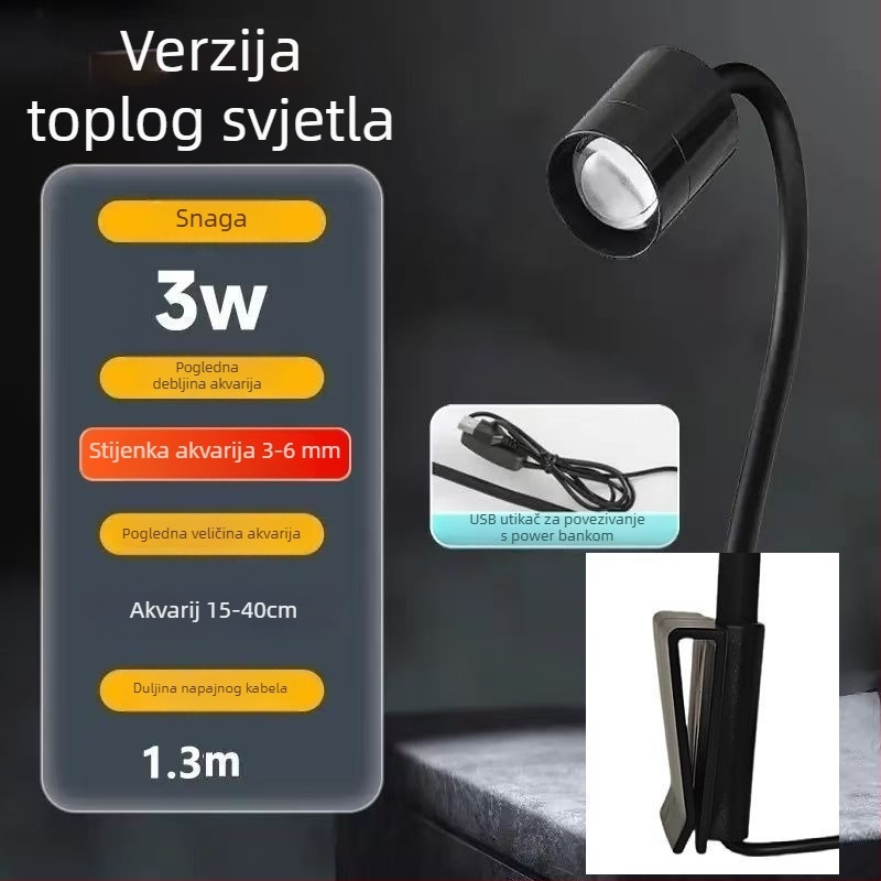 LED reflektor za akvarij s tri tajmera za ribe i vodene biljke