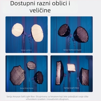 Set difuzora svjetla za fotografiju s brzim sklapanjem, višestruki oblici difuzora (osmerokutni, kvadratni, trakasti), netkana tkanina