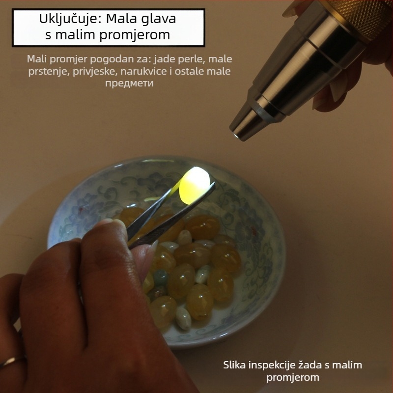 Prijenosna LED svjetiljka za identifikaciju nefrita – 10W, 4200mAh, LED svjetlo, domet do 50 m
