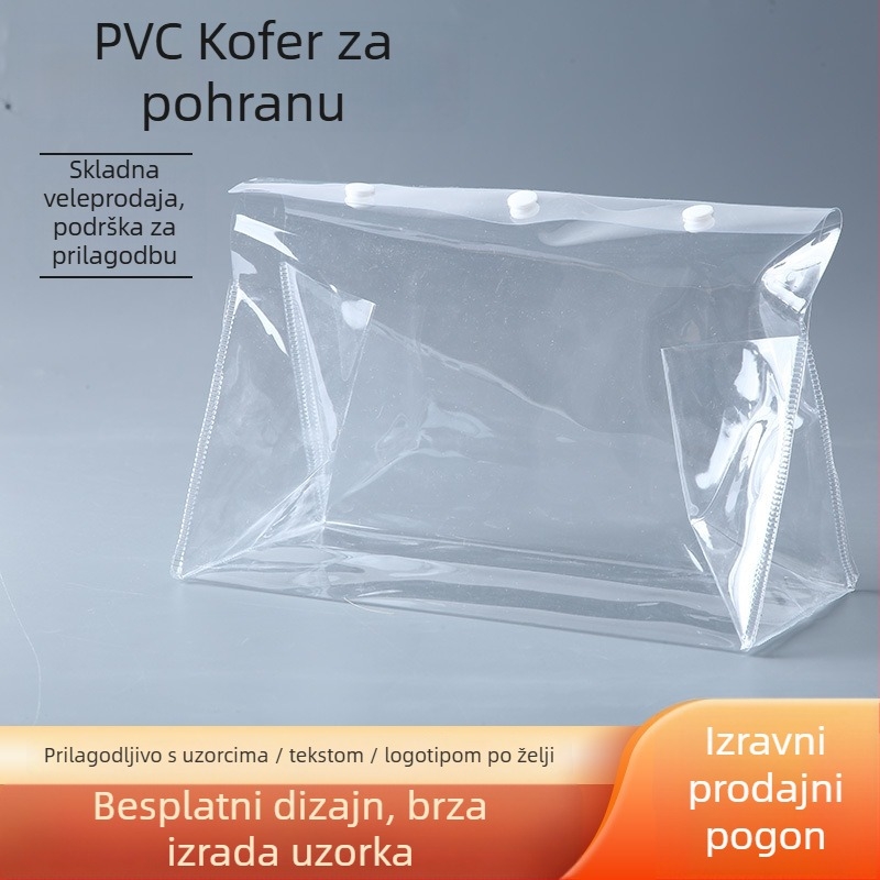 PVC kozmetička torbica, cilindrična putna torbica za higijenu, vodootporna, višestruka upotreba, spremna za tisak logotipa