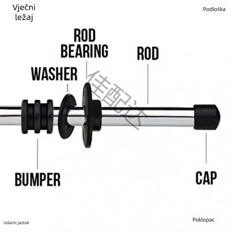 Stolni ručni nogometni mehanizam – željezni cijevni štap, plastična kapica za glavnu cijev, gumeni utor za ublažavanje sudara; Dodatci za navijače nogometa; Materijal: Drugo; Obrada: Bez prilagođavanja