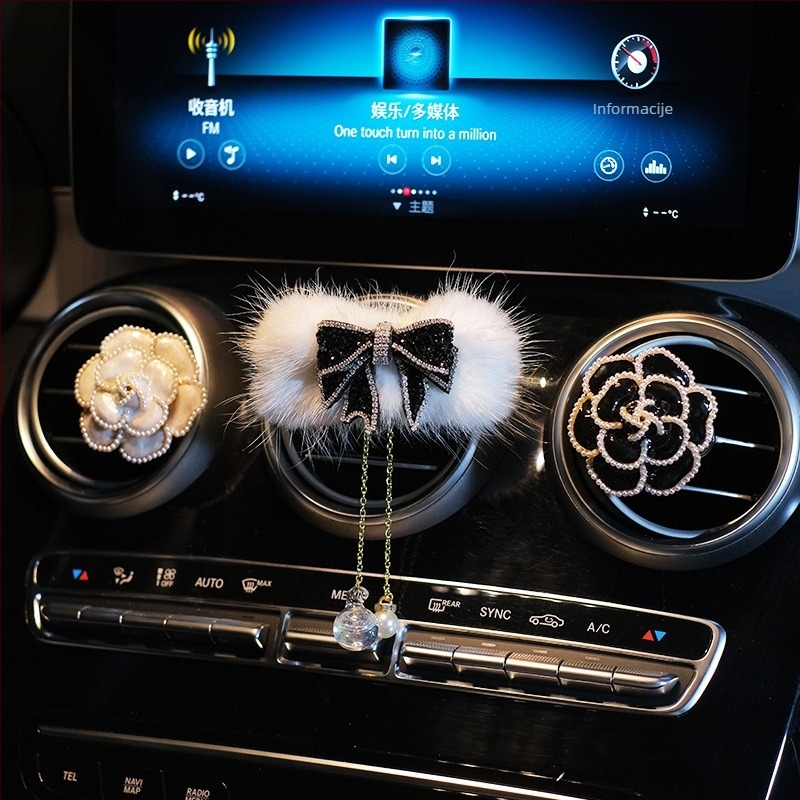 Automobilski ukras za ventilaciju s mirisom interijera, cartoon stil; materijali: pliš, smola, legura; brend Meow; prilagodljivost; uklanja miris