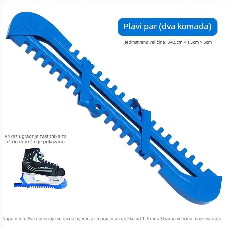 Zaštitni omotač oštrice hokeja za klizanje – kompatibilan za odrasle i djecu, dimenzije oštrice 34.5×1.5×6 cm